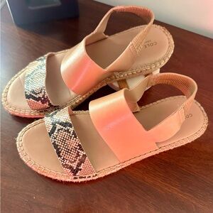 Cole Haan Tan and Snakeskin Sandals